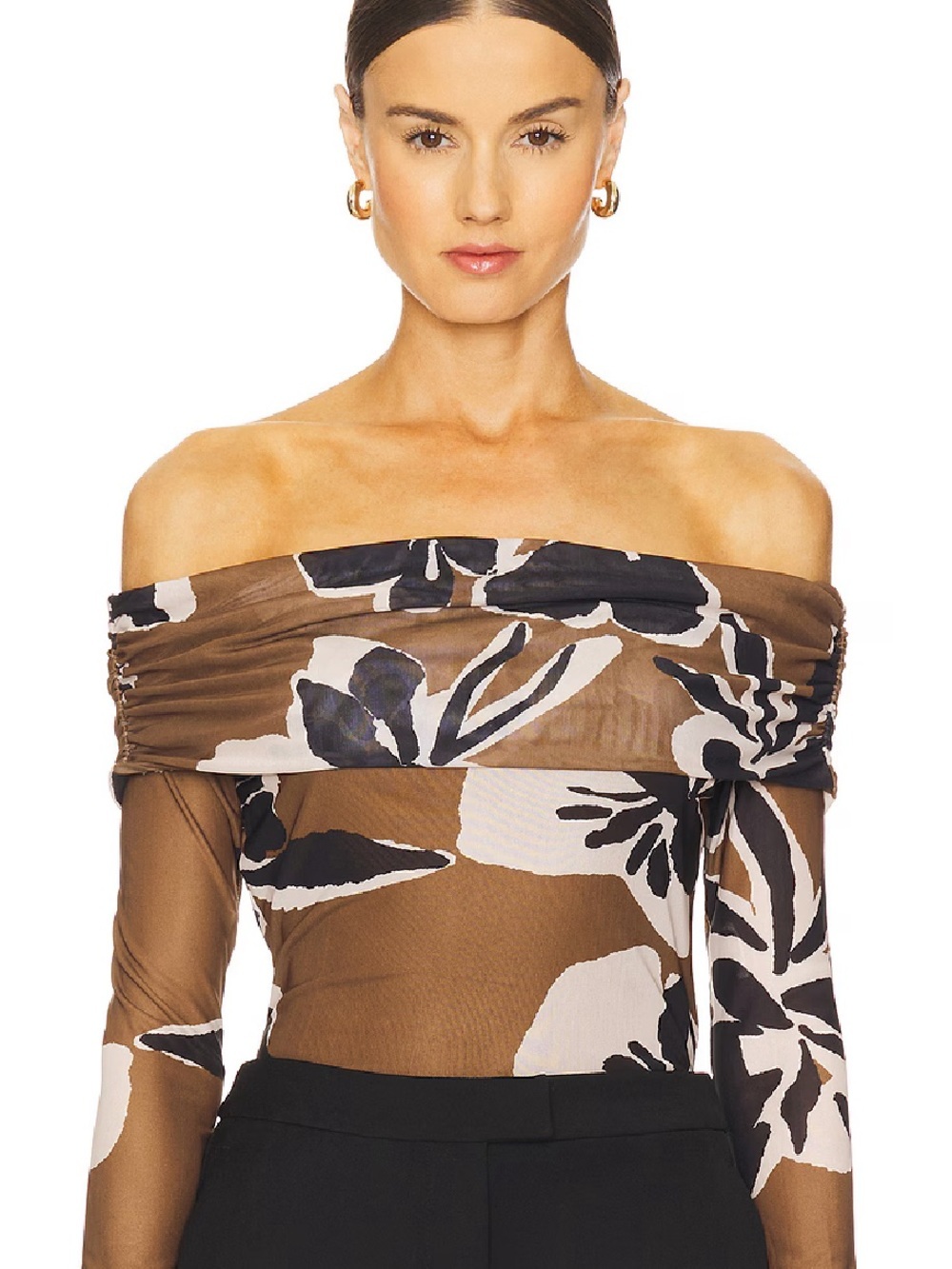 NWT Cleobella Penelope Off Shoulder Print Top Size M